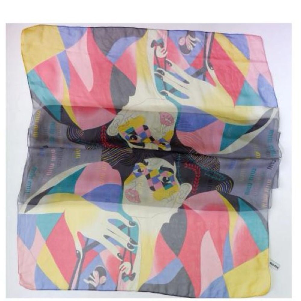 MIU MIU Multicolor Graphic Scarf